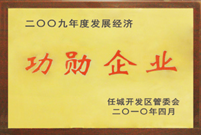 被評為2009年度發(fā)展經(jīng)濟(jì)功勛企業(yè)