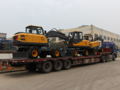 沃爾華輪式挖掘機(jī)批量發(fā)往西北市場